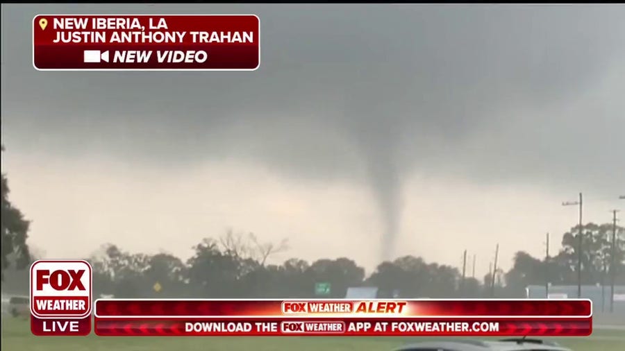 Tornado spotted in New Iberia, Louisiana
