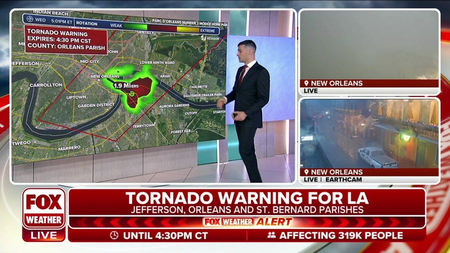 Confirmed tornado in New Orleans