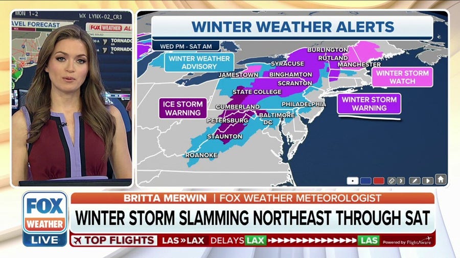 Winter storm to bring snow, ice to the Northeast
