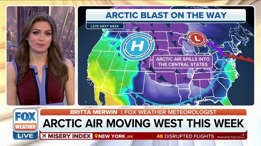 Arctic blast to impact much of the U.S. next week
