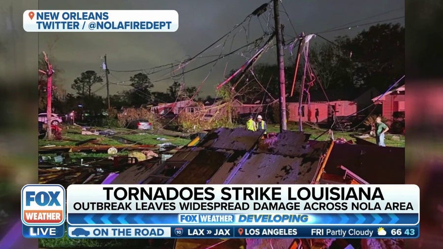 Louisiana community begins cleanup after deadly tornado
