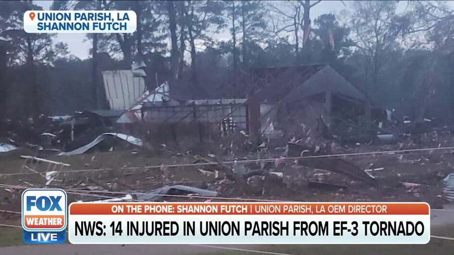 EF-3 tornado struck Union Parish, Louisiana Tuesday: NWS
