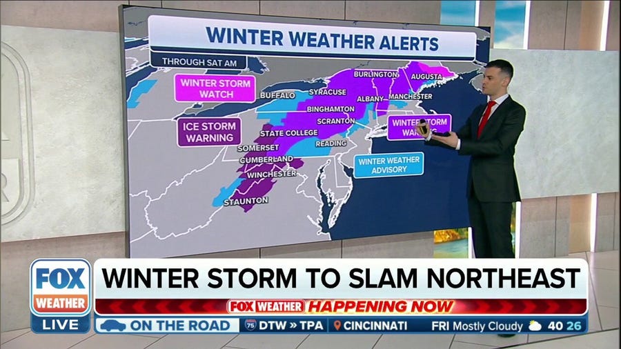 Winter storm to deliver foot or more of snow to parts of Northeast