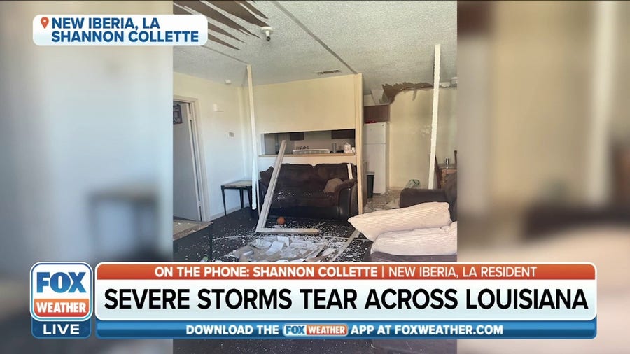 'It really ripped through my building,' New Iberia, LA resident says of tornado