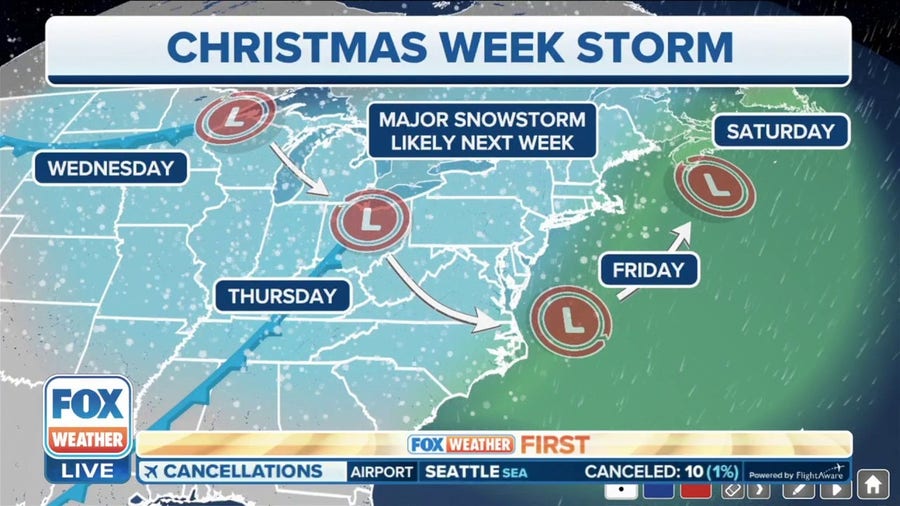 Christmas week storm: Major winter storm likely for eastern parts of US