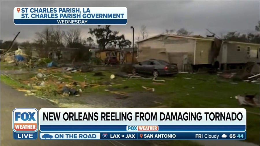 Nearly 30 homes destroyed in St. Charles Parish, LA from tornado