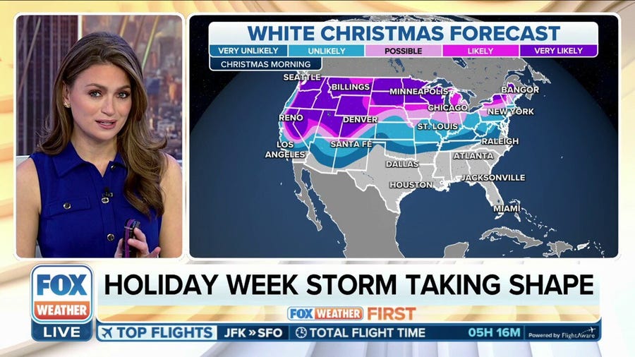 White Christmas forecast across the U.S.