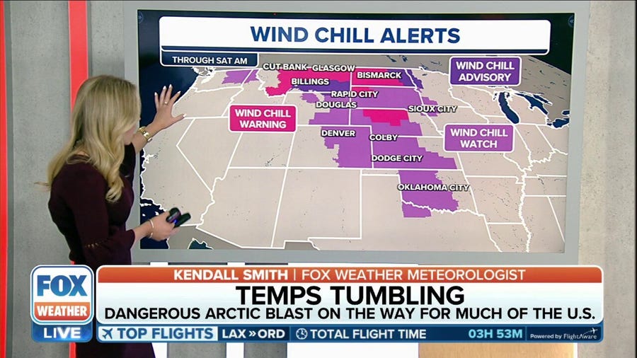 Wind chill alerts issued as far south as Texas as arctic air invades U.S.