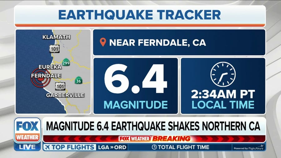 Magnitude 6.4 earthquake rattles Northern California