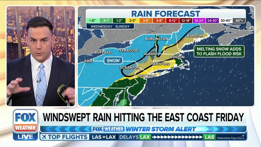 Winter storm to bring windswept rain along I-95 corridor