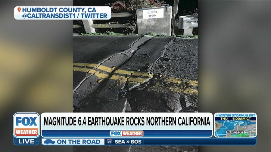 Strong Northern California earthquake causes widespread damage to homes, roads
