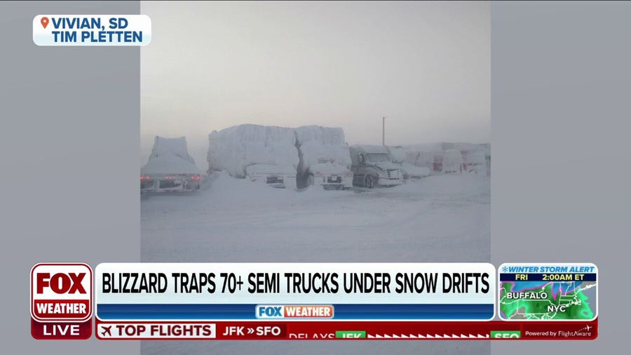 Truck drivers stranded for multiple days at fuel stop in South Dakota due to winter storm