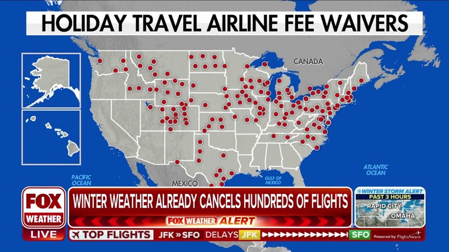 Hundreds Of Flights Delayed Canceled In Us Amid Christmas Week Storm Latest Weather Clips 3035