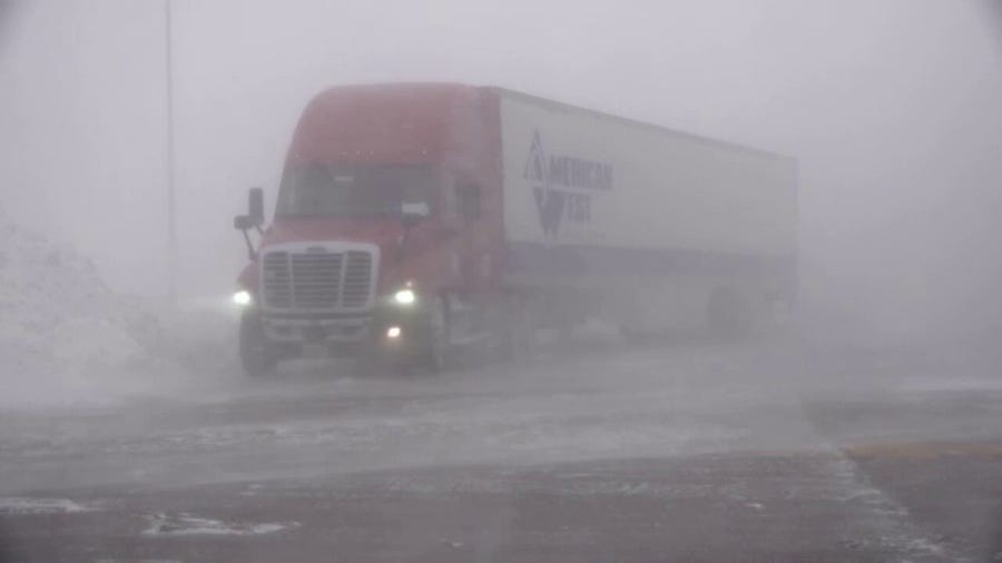 'This is an absolute whiteout': South Dakota sees extremely low visibility
