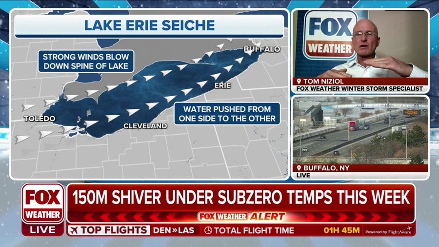 Blizzard conditions to bring Seiche effect over Lake Erie