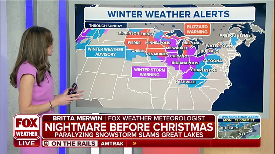 Christmas week blizzard slamming Great Lakes region