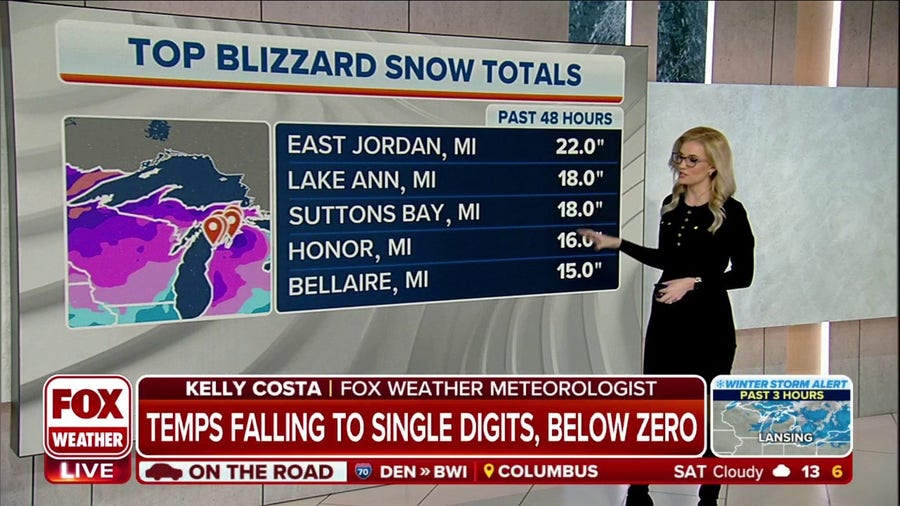 Great Lakes pick up feet of snow from blizzard