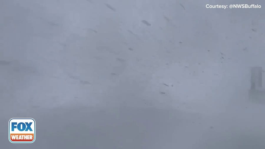 Buffalo experiences zero visibility during blizzard