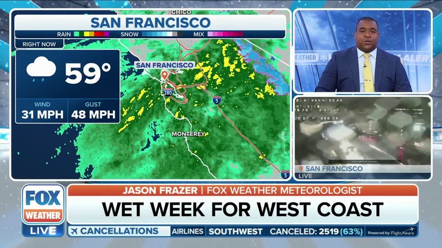 Rain showers continue in West amid atmospheric river