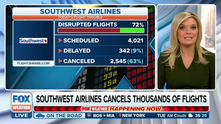 Passengers stranded across the country after Southwest Airlines cancels thousands of flights