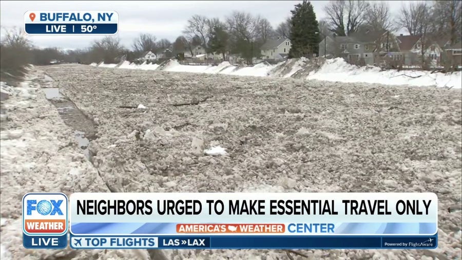 Lingering snow from Buffalo blizzard bringing threat of ice jams