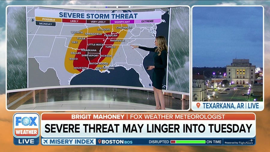 New Year's rings in with southern severe weather threat