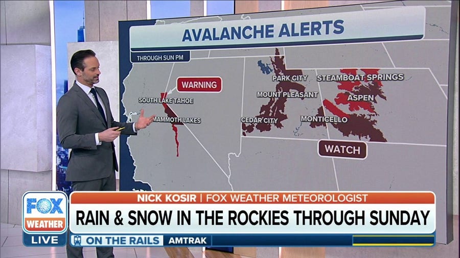 Avalanche alerts issued for some western mountains as heavy snow falls this weekend