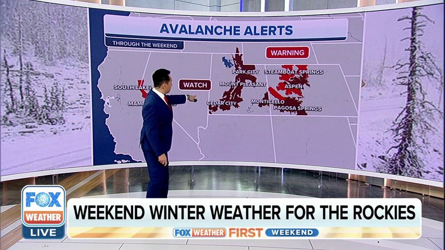 Avalanche alerts issued for some western mountains as heavy snow falls New Year's weekend