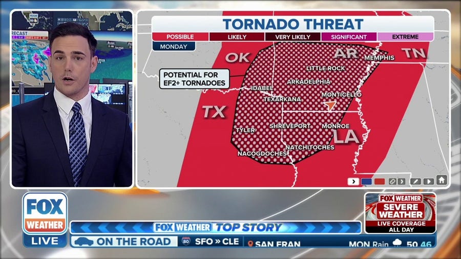 Tornado threat for new year