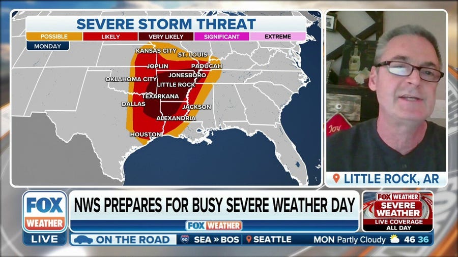 Who will see the most severe weather?