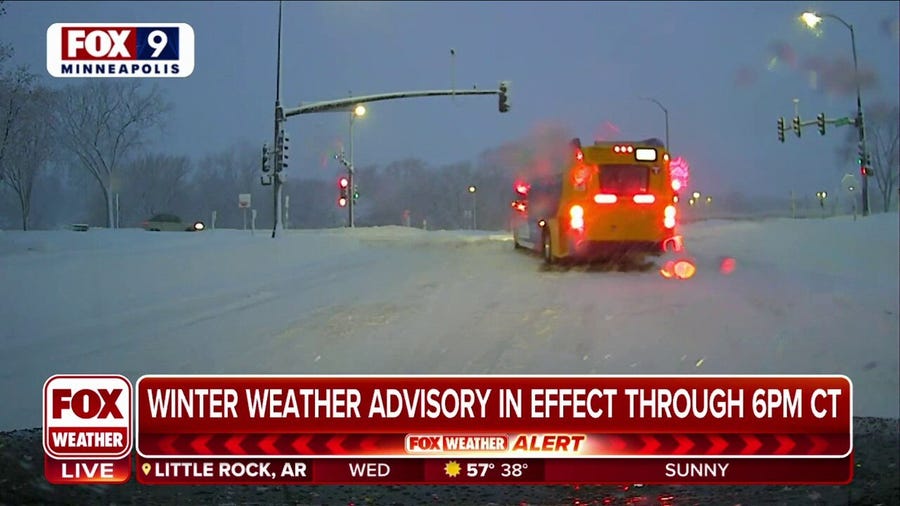 Heavy snow makes for dangerous road conditions in Minnesota