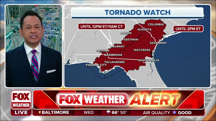 Tornado Watch extends into parts of FL, GA and SC
