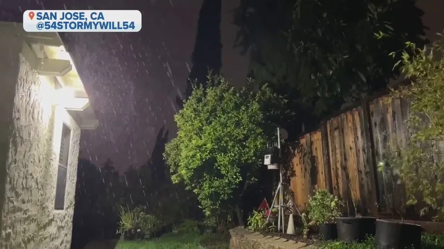 Watch: Heavy rain falls across San Jose, California