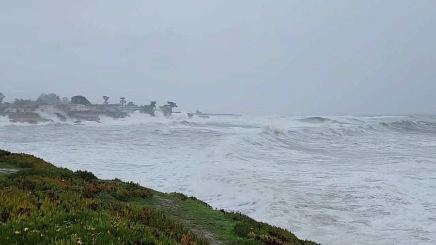 Powerful waves pummel, flood beaches in Santa Cruz County