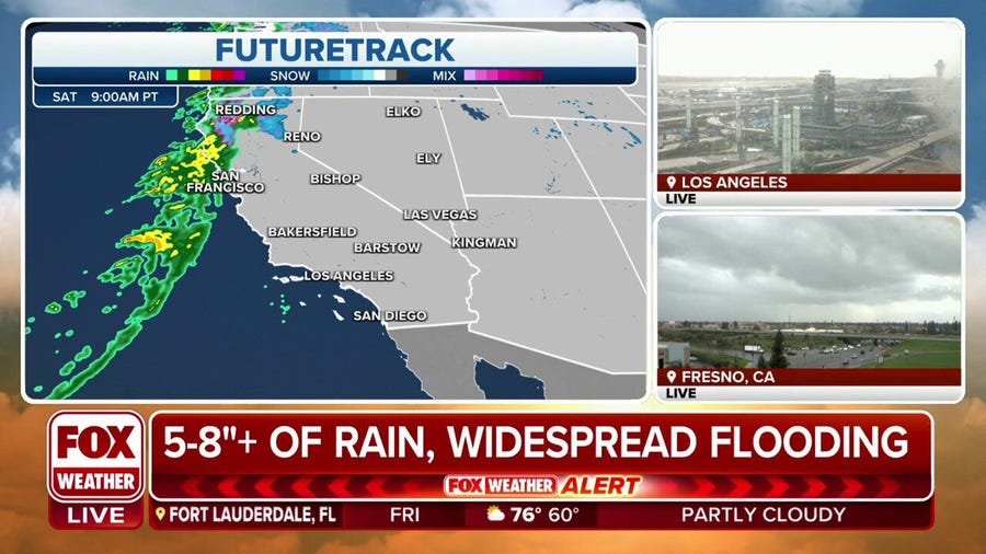 Next atmospheric river to arrive in California over weekend