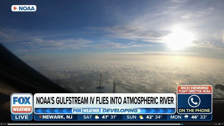 NOAA Hurricane Hunters fly over atmospheric rivers