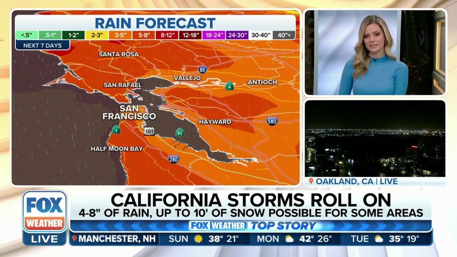 More flooding expected as storms brings heavy rain to California