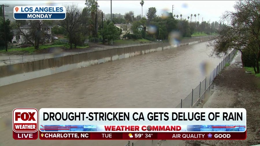 Drought-stricken California gets deluge of rain from atmospheric rivers