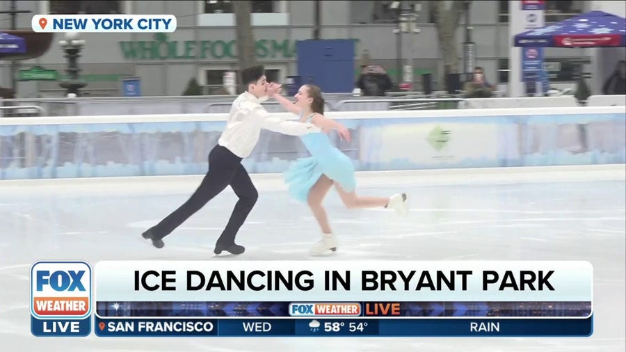 Breathtaking ice dancing comes to NYC's Bryant Park