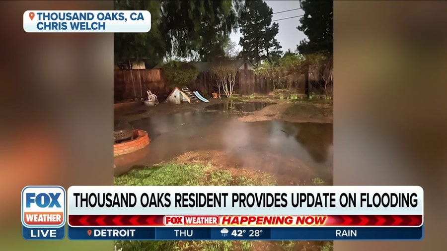 Ventura County, CA resident on rain: Had to get water out of backyard somehow