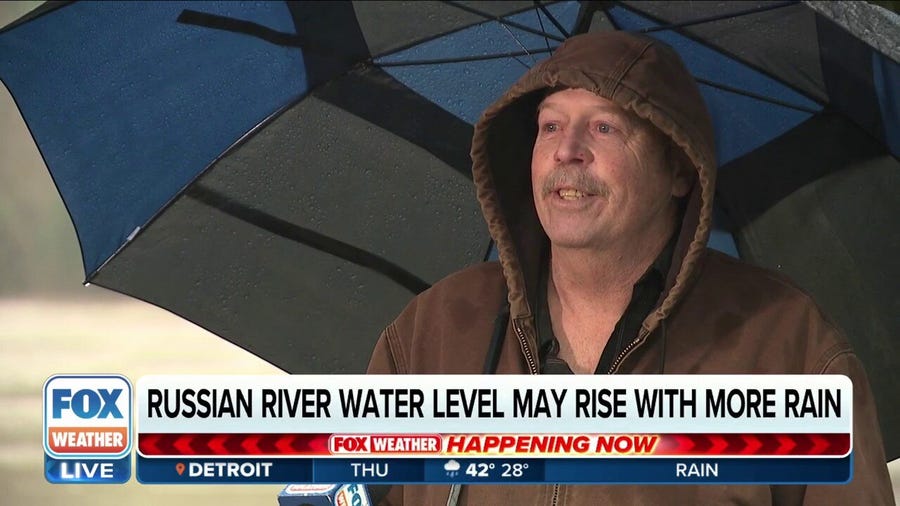 California's Russian River expected to crest at minor flood stage