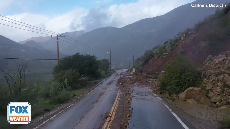 Rockslides damage roads in California national forest