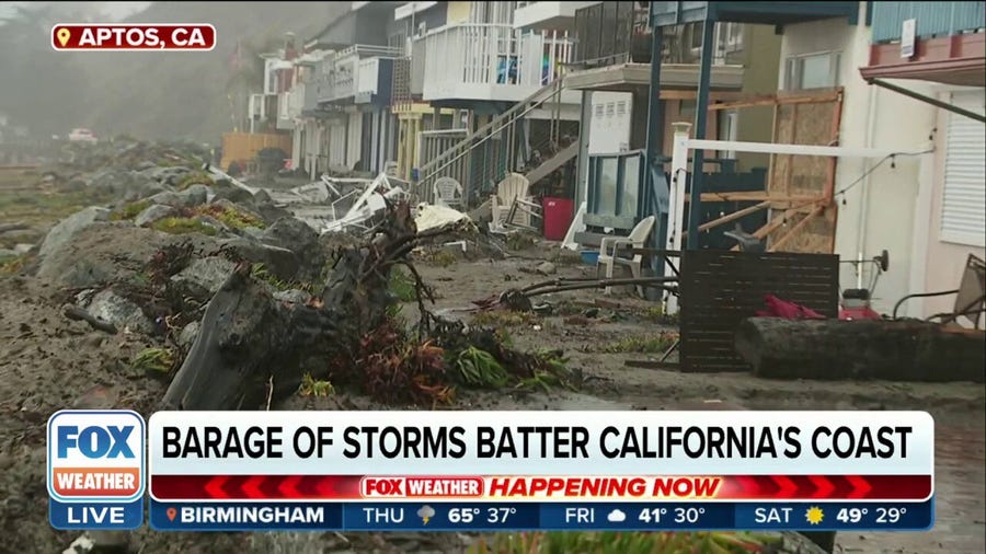 California coastal towns see destruction from barrage of storms