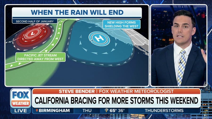 When will the rain end in the West?