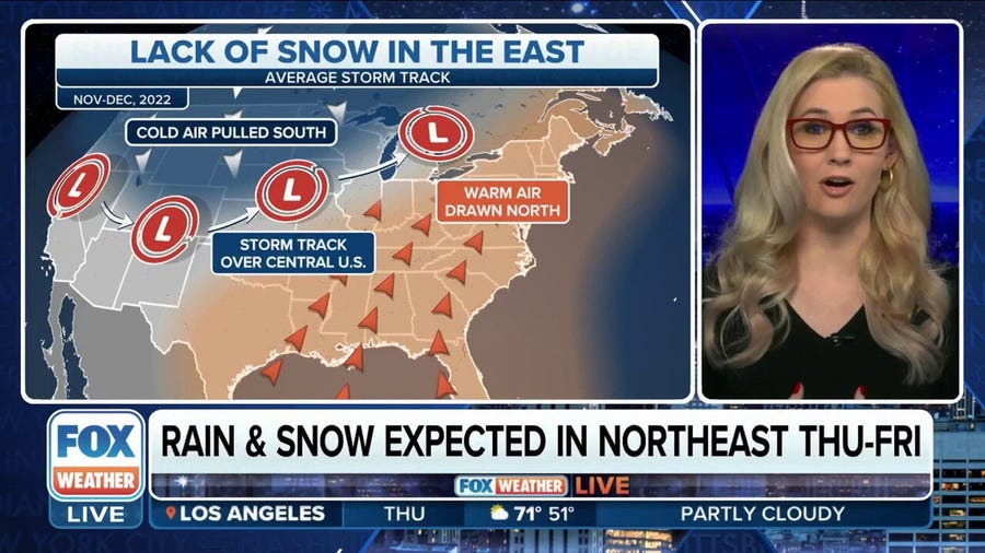 Where is all the snow in Northeast?