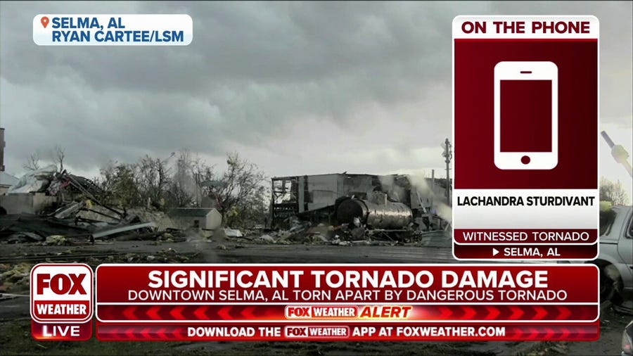 'Tornado sounded like a train': Selma, AL resident describes witnessing tornado