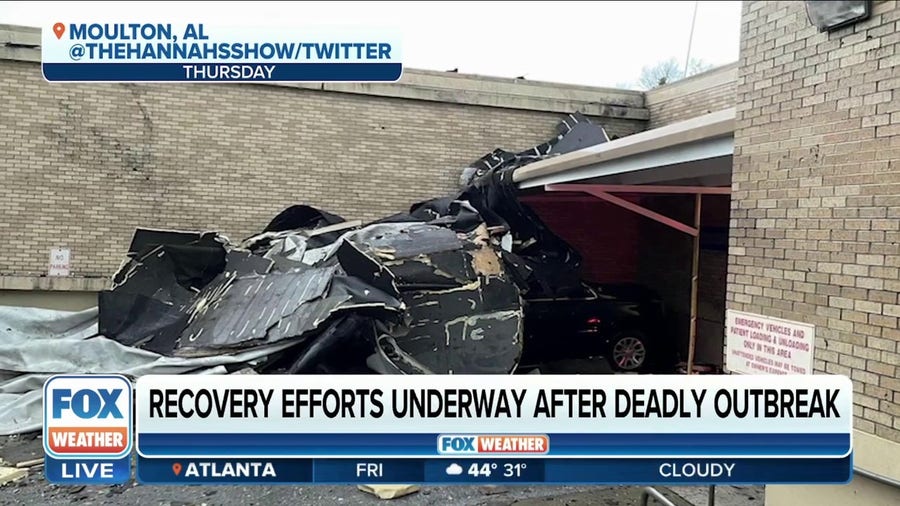Medical center in Alabama sustains significant roof damage during tornado outbreak