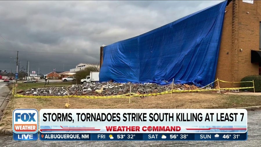Tornado rips wall off business in Lithia Springs, GA