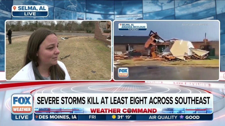 'In shock really': Daycare staffer details experience Selma, AL tornado destroyed building