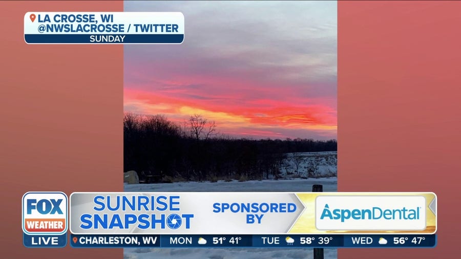 Sunrise snapshot from La Crosse, Wisconsin